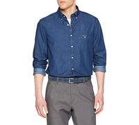 GANT The Regular Indigo Shirt, Chemise Casual Homme, Bleu (Dark Indigo), Large
