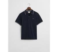 Gant Tipped Pique Polo Shirt Bleu soirée M Male