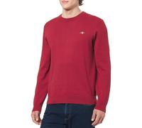Gant Tricot Classique en Coton pour Homme, Vert Tartan, Iron Red Melange, L