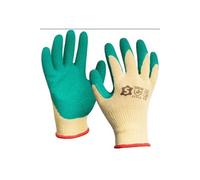 Gant tricoté en polycoton enduction latex crepé T8 - SACOBEL - 7032 T.08 Jaune