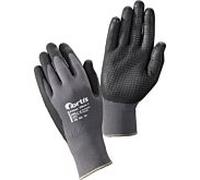 Gant tricoté FORTIS 4317784794015 PU/nylon, gris, dimensions 10