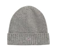 GANT Unisexe. Bonnet en Laine Shield, Gris, Taille Unique Mixte