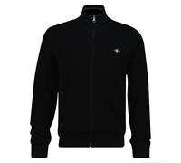 GANT Veste Homme Style Décontracté, Cardigan Zip Col Montant en Coton Texturé