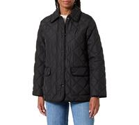 GANT Veste matelassée pour femme avec bordure côtelée, Noir, S