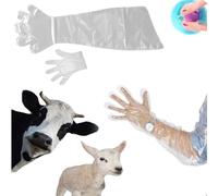 Gant Vétérinaire,Gants Jetables,Gants Jetables à Long Bras,Gants Longs en Plastique Vétérinaire,Gant Long,Gants Imperméables Transparents Jetables,pour Vétérinaire,éleveur