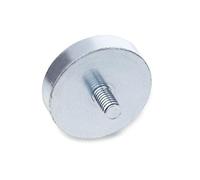 Ganter Norme Éléments | Aimants De Fixation Avec Filetage Extérieur - GN 50.3 | ferrite rigide, argent, GN 50.3-HF-63-M6