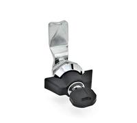 Ganter Norme Éléments GN 115-20 SCK - Serrure avec clé Roue, 1 pièce, noir, mat