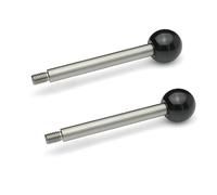 Ganter Norme Éléments GN 310-8 tiges-63 A Poignée de zbgn Argent, 2 morceaux, argent, GN 310-8-100-A-NI