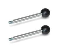 Ganter Norme Éléments GN 310-8 tiges-63 A Poignée de zbgn Argent, 2 morceaux, argent, GN 310-8-100-A-ZB