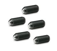 Ganter Norme Éléments GN 615.3 avec M12 - K - federnde Impression morceaux de six pans, 5 pièces Noir