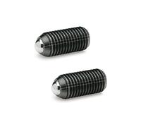 Ganter Norme Éléments GN 615.3-KS - federnde Impression morceaux avec six pans M12, noir, lot de 2