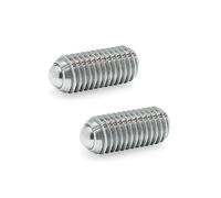 Ganter Norme Éléments GN 615.3-KSN - federnde Impression morceaux M8 avec six pans creux, argent, lot de 2