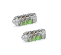 Ganter Norme Éléments GN 615.3 M10 - KSN-PFB - Ressort pour pièce de pression avec sécurité filetage, argent, lot de 2