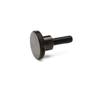 Ganter Norme Éléments | haute Vis moletées - DIN 464 - Filetage M6 - Acier bruni, noir, DIN 464-M6-12
