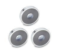 Ganter Normelemente | Aimants de maintien avec alésage - GN 50.4-HF-32 | Matériau magnétique ferrite dure | Lot de 3