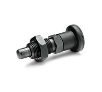 Ganter Normelemente | Boulon de verrouillage - GN 817-10-12-BK | Sans verrouillage de verrouillage | Acier bruni | Goupille de verrouillage trempée | 1 pièce