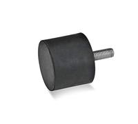 Ganter Normelemente Butée de butée - GN 452-75-50-M12-S-55 - Avec vis - Caoutchouc naturel - 1 pièce.
