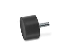 Ganter Normelemente | Butée élastique - GN 352-50-50-M10-S-55 | Avec vis | Caoutchouc naturel | 5 pièces