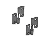 Ganter Normelemente | Charnières amovibles en plastique | Roulement fixe à gauche | 60 x 60 mm | GN 337.1-60-60-8-A-2-SW