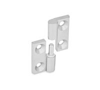 Ganter Normelemente | Charnières démontables | Acier inoxydable | GN 337-NI-50-50-A-2-GS | 50 x 50 mm | Butée gauche