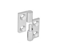 Ganter Normelemente | Charnières démontables | Acier inoxydable | GN 337-NI-60-60-A-1-GS | 60 x 60 mm | Butée à droite