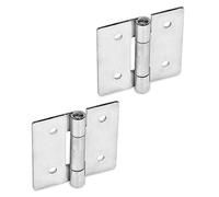 Ganter Normelemente | Charnières en tôle d'acier inoxydable - GN 136-NI-30-30-B | Acier inoxydable | Tige en acier inoxydable | 2 pièces