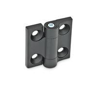 Ganter Normelemente | Charnières | Friction réglable | Couple réglable | Résistance à la friction | GN 437-ZD-50-50-A-SW | Zinc moulé sous pression | 50 x 50 mm