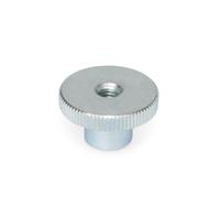 Ganter Normelemente | Écrou moleté haut - DIN 466-M12 | Filetage: M12 | Acier, bleu zingué | 5pcs