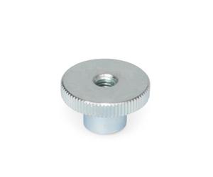 Ganter Normelemente | Écrou moleté haut - DIN 466-M12 | Filetage: M12 | Acier, bleu zingué | 5pcs