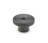 Ganter Normelemente | Écrou moleté haut - DIN 466-M2 | Acier bruni | 5 pièces