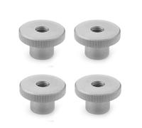 Ganter Normelemente | Écrou moleté haut - DIN 466-M5-NI | Filetage: M5 | Acier inoxydable | 4pcs