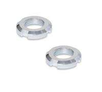 Ganter Normelemente | Écrous à rainure DIN 70852 | Lot de 2 | Acier Forme plate | DIN 70852-ST-M24X1,5 | Filetage M24x1,5