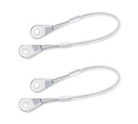 Ganter Normelemente GN 111.2-150-C-TR Lot de 2 cordes de maintien en acier inoxydable Argenté Longueur 150 mm