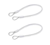 Ganter Normelemente GN 111.2-320-D-TR Lot de 2 cordes de maintien en acier inoxydable Argenté Longueur 320 mm