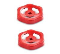 Ganter Normelemente, GN 227.6-ST-80-V8-RT Lot de 2 roues de soupape en tôle avec poignée d'arrêt Diamètre 80 mm Carré V8
