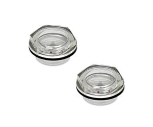Ganter Normelemente GN 541-14-G1/2-A Lot de 2 verres à huile avec réflecteur Plastique G1/2