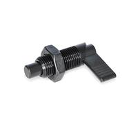 Ganter Normelemente GN 612-8 Chevilles à rainure, Diamètre de boulon 8 mm, noir, GN 612-8-M16X1,5-AK