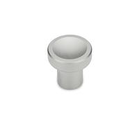 Ganter Normelemente GN 676.5-21-M4-A Bouton moleté en acier inoxydable, argent, diamètre de la poignée : 21 mm Filetage : M4