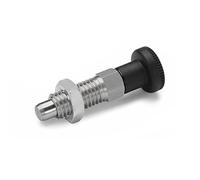 Ganter Normelemente GN 717-4-M6-BK-NI 717-4-M6-BK-NI 717-4-M6-BK-NI-Boulon de verrouillage en acier inoxydable Argenté Gewinde D2 : M6 Lot de 2 pièces