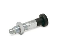 Ganter Normelemente GN 717-5-M8-BK-ST 717-5-M8-BK-ST Lot de 2 boulons de verrouillage Argenté