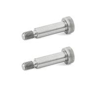 Ganter Normelemente ISO 7379-10-M8-60-NI 7379-10-M8-60-NI Lot de 2 boulons de fixation en acier inoxydable avec collet Argenté Longueur l1 : 60 mm