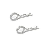 Ganter Normelemente | Lot de 2 fiches à ressort | Acier inoxydable | GN 1024-NI-6-D | Double tour | Diamètre 6 mm