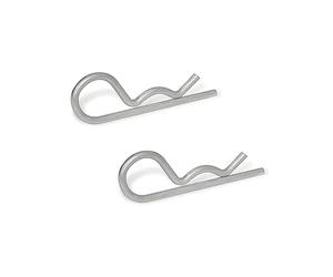 Ganter Normelemente Lot de 2 fiches à ressort en acier inoxydable GN 1024-NI-4-E - Diamètre : 4 mm