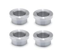 Ganter Normelemente Lot de 4 manchons de soudure en acier - Filetage fin M16 x 1,5 - Avec collerette - GN 7490-ST-M16X1,5-B