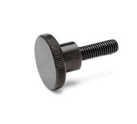 Ganter Normelemente, Lot de 5 vis moletées hautes - DIN 464-M2,5-8, filetage M2,5, longueur du filetage : 8 mm, acier bruni