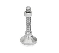 Ganter Normelemente | Pied articulé, pied de meuble | Acier inoxydable | GN 343.6-32-M10-80-OS | Filetage M10 x 80