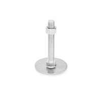 Ganter Normelemente | Pieds de réglage en acier inoxydable - GN 41-80-M10-80-D0-SK | Diamètre du pied : 80 mm