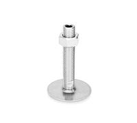 Ganter Normelemente | Pieds de réglage en acier inoxydable - GN 41-80-M16-75-D0-UK| Diamètre du pied 80 mm