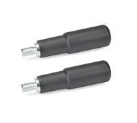 Ganter Normelemente | Poignées cylindriques rotatives - GN 798-KT-25-M10 | Partie d'axe en acier | galvanisé, passivé bleu | 2 pièces