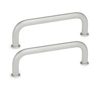 Ganter Normelemente | Poignées en acier inoxydable - GN 425-NI-10-100-GS | Diamètre : 10 mm | Acier inoxydable | Acier inoxydable | Effet mat | 2 pièces